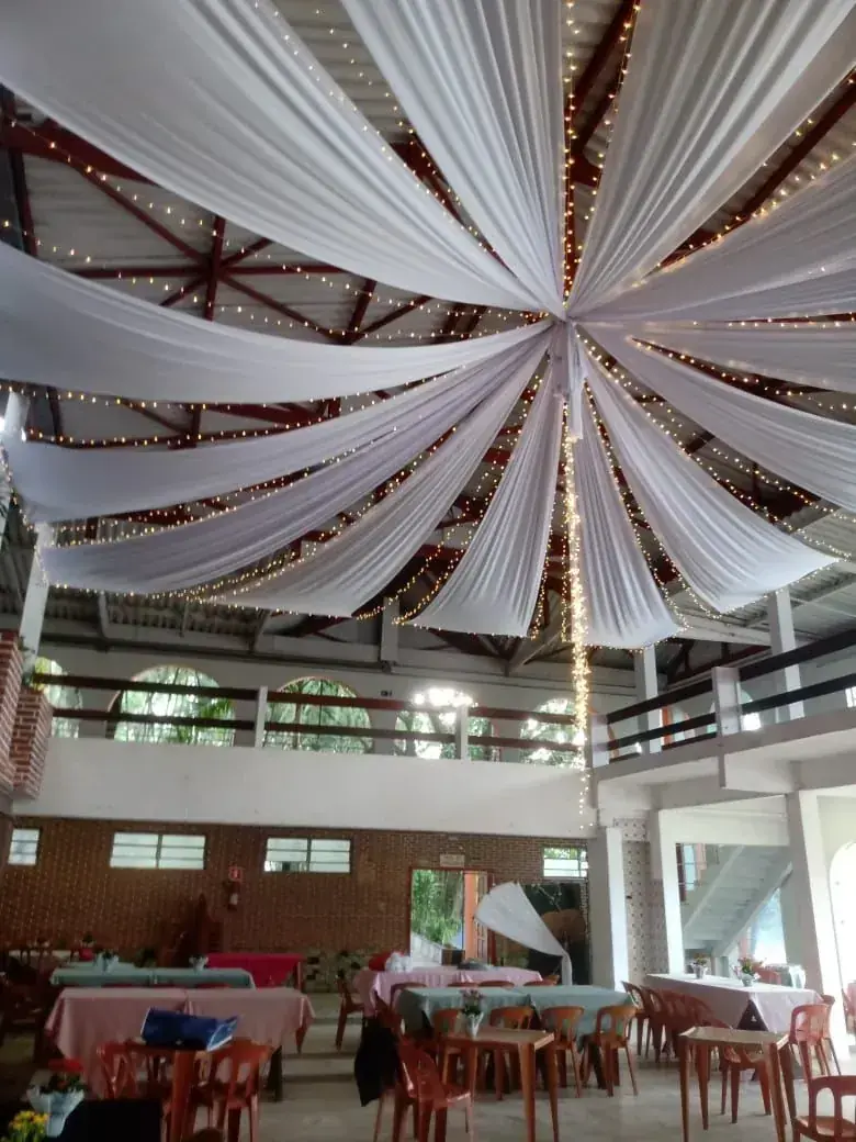 Espaço para festas no Clube