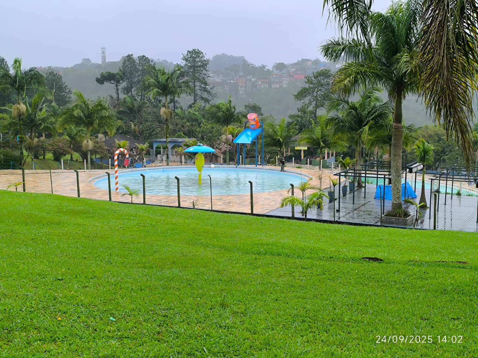 Vista geral das piscinas